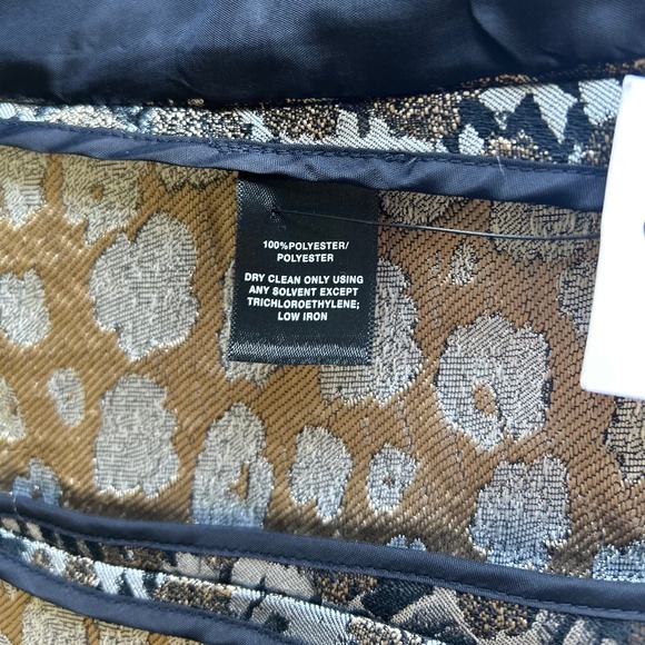 Lafayette Grey Black Cream Polyester Blazer size 14 - Picture 10 of 15